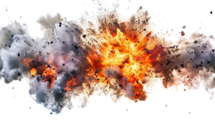 Explosion border isolated on transparent and white background.PNG image.