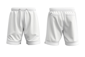 White men shorts for isolated on white background