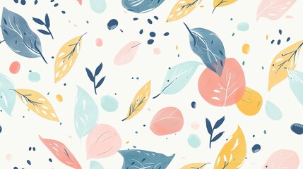 beautiful artful flower seamless pattern nursery design cartoon style illustration with grungy texture, Generative Ai