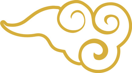 Mid-Autumn Festival golden auspicious cloud material