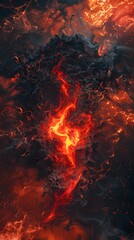 a abstract liquid red smoke background