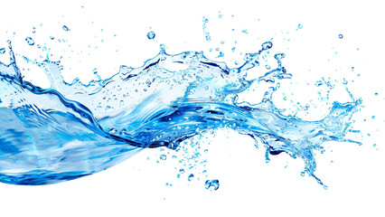Obraz premium Transparent water splash and wave.