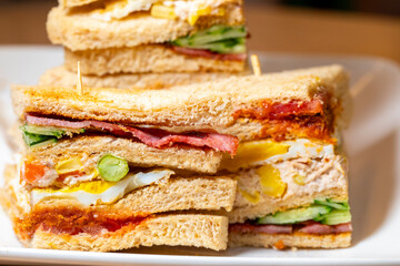 Breakfast, delicious, nutritious, always exchange sandwiches, sandwiches,