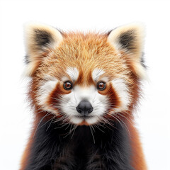red panda isolated on white