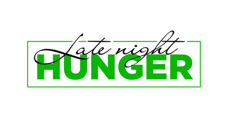 Late night hunger typo logo