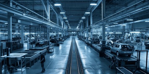 Obraz premium The interior of a modern factory.