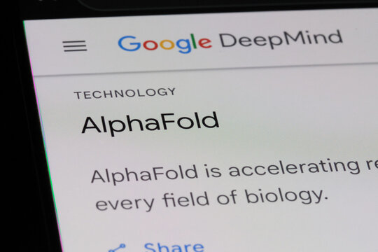 Shanghai,China-May 14th 2024: AlphaFold AI model by Google DeepMind