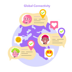 Digital Natives. Flat Vector Illustration