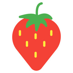 Strawaberry Icon in Flat Style