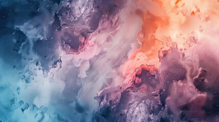 Obraz premium Cosmic dust image flat design side view abstract art theme water color Monochromatic Color Scheme