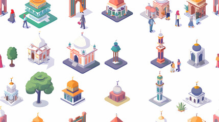 Eid Al Adha Unity Tiles: Celebrating Community Spirit with Joyful Assembly Icons