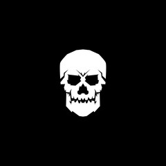 skull logo vector icon illustration.