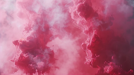 Obraz premium A pink and purple smoke cloud with a pink and purple background