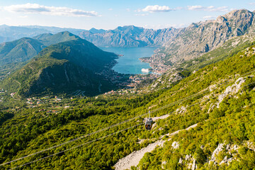 Aerial View of Kotor Bay's Magnificent Landscape