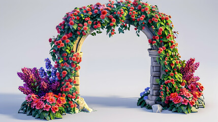 Floral Archway Tiles: Symbolizing Welcome and Beauty in Stunning Festival Venues