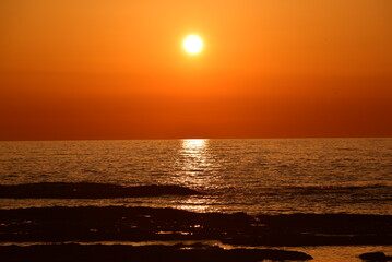 佐渡島の夕焼け