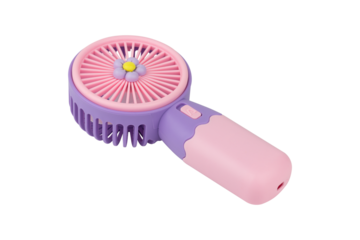 Portable table fan isolated from background