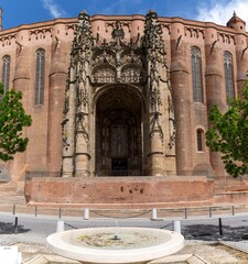 the main entrance of the Sainte-Cecile Cathedral in Albi
