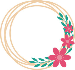 Frame Flower Border Illustration