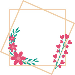 Frame Flower Border Illustration