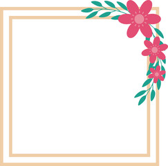 Frame Flower Border Illustration