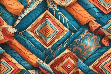 Seamless patterns step repeating patterns design
