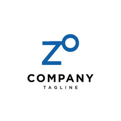 Letter Z magnifying glass logo vector template