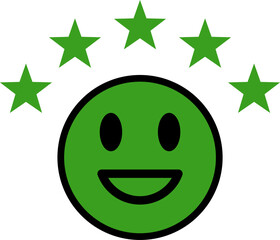 Customer experience vector icon. Star satisfaction rating vector icon sign, work experience symbol