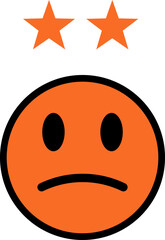 Customer experience vector icon. Star satisfaction rating vector icon sign, work experience symbol
