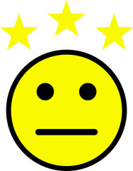Customer experience vector icon. Star satisfaction rating vector icon sign, work experience symbol