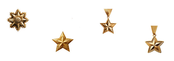 gold trophy medal , winner trophy  on a transparent background  illustration