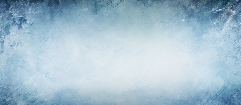 A copy space image featuring the textured blue surface of an ice rink showcasing scratches from skating and hockey