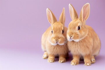 Fototapeta premium two red rabbits