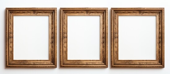 Two wooden frames on a white background providing ample copy space for your image