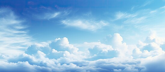 The surface of the sky is a perfect shade of blue with a subtle vignette effect around the edges It would make for a great copy space image