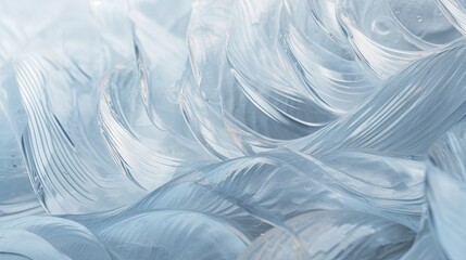 Obraz premium Close-up of swirling ice formations creating intricate wave-like patterns