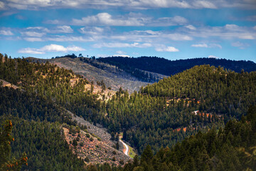 Landscape view of the rocky mountains