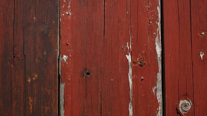 Rustic red barn wood wall painted wooden boards simple background