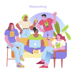 Networking concept. Vector illustration