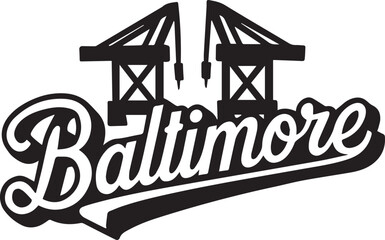 Baltimore Ship Silhouette Vector © PapaGray