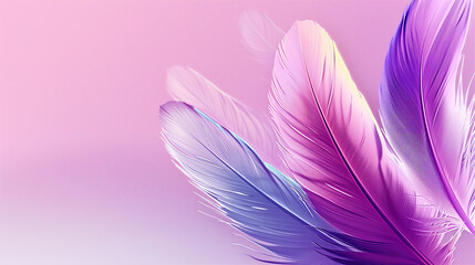 Obraz premium Purple feather graphic poster web page PPT background.