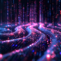 Obraz premium Abstract glowing particles background