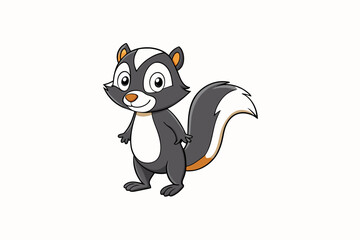 skunk cartoon vector illustration