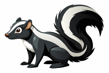 skunk cartoon vector illustration