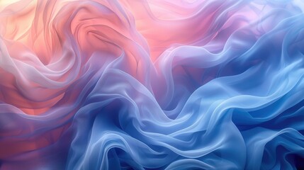 Obraz premium Abstract Painting With Blue and Pink Colors