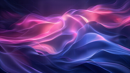 Obraz premium Abstract Waves in Vivid Blue and Pink Colors, Elegant Soft Tones for Modern Posters, Ads, and Digital Artworks with a Conceptual Fluid Design 8K Wallpaper High-resolution