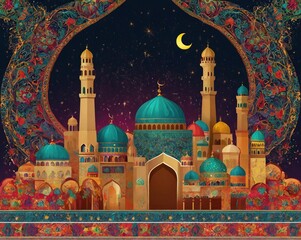 Eid Al Adha Mubarak, Digital Greeting Card Islamic Festival Social Media Templates