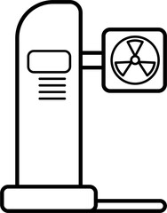 X-ray machine outline vector icon