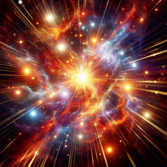 Obraz premium fractal burst background