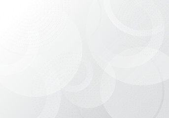 Abstract gradient white template design of circles decoration artwork style. Overalpping with dot pattern.